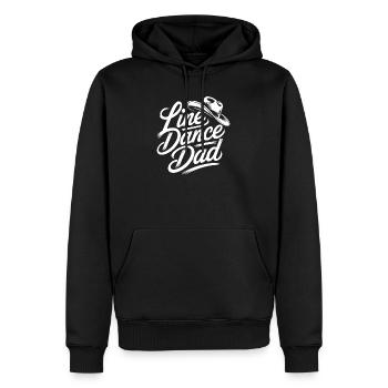 Papa de la danse en ligne - Sweat à capuche Premium bio Homme - noir - Devant - Nico (187cm)