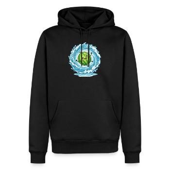 Éclaboussures de pastèque, ambiances de piscine d’été, mesdames - Sweat à capuche Premium bio Homme - noir - Devant - Nico (187cm)