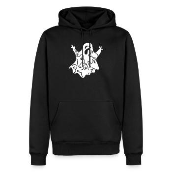 Funny Halloween Day - Funny Halloween Ghost - Männer Premium Bio Hoodie - Schwarz - Vorne - Nico (187cm)