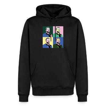 Selenskyj Pop-Art - Männer Premium Bio Hoodie - Schwarz - Vorne - Nico (187cm)