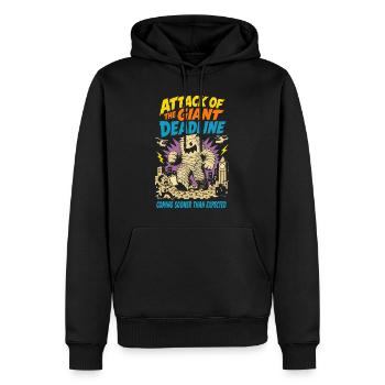 Attack of the gigantic deadline - Men’s Premium Organic Hoodie - black - Front - Nico (187cm)