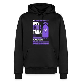 Scuba Tauchflasche unter Druck - Männer Premium Bio Hoodie - Schwarz - Vorne - Nico (187cm)