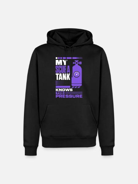 Scuba Tauchflasche unter Druck - Männer Premium Bio Hoodie - Schwarz
