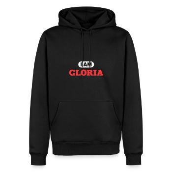 Gloria Name Spruch für stolze Glorias - Männer Premium Bio Hoodie - Schwarz - Vorne - Nico (187cm)