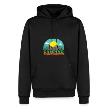 Camping ist meine Lieblingssaison - Männer Premium Bio Hoodie - Schwarz - Vorne - Nico (187cm)