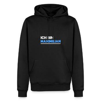 Maximilian Name Spruch für stolze Maximilians - Männer Premium Bio Hoodie - Schwarz - Vorne - Nico (187cm)