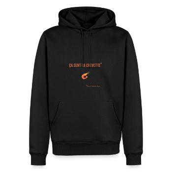 ça sent la crevette - tshirt humoristique limite - Sweat à capuche Premium bio Homme - noir - Devant - Nico (187cm)