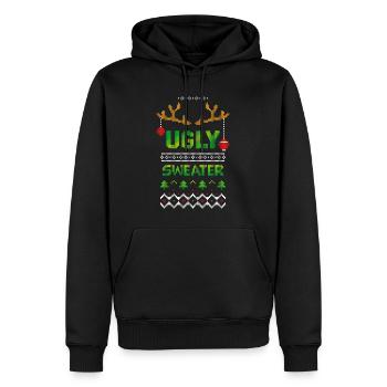 Ugly Christmas Sweater Christmas - Men’s Premium Organic Hoodie - black - Front - Nico (187cm)