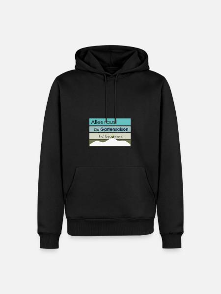 Die Gartensaison hat begonnen! - Männer Premium Bio Hoodie - Schwarz