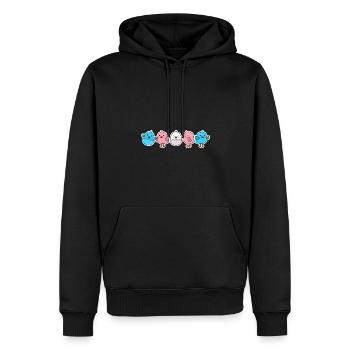 Conception de poussins de drapeau trans pour les personnes trans fières - Sweat à capuche Premium bio Homme - noir - Devant - Nico (187cm)
