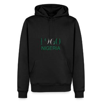Nigeria Nigerianer Afrika Flagge Stolz I Geschenk - Männer Premium Bio Hoodie - Schwarz - Vorne - Nico (187cm)
