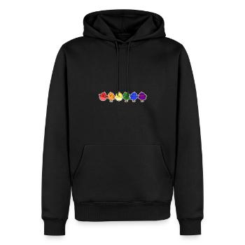 Conception de poussin drapeau LGBT + pour les personnes LGBT + - Sweat à capuche Premium bio Homme - noir - Devant - Nico (187cm)