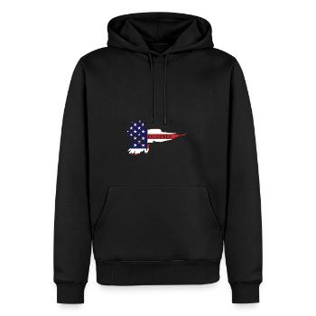 Amerikanischer Falkner - Männer Premium Bio Hoodie - Schwarz - Vorne - Nico (187cm)