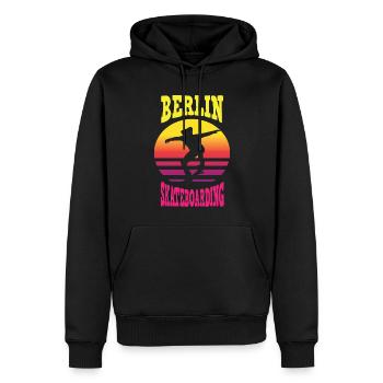 Skateboard Skateboardfahrer Berlin Skaten - Männer Premium Bio Hoodie - Schwarz - Vorne - Nico (187cm)
