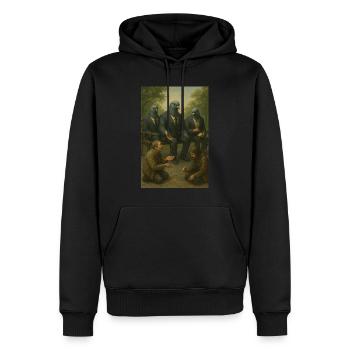 Les pigeons ont pris le relais - Sweat à capuche Premium bio Homme - noir - Devant - Nico (187cm)
