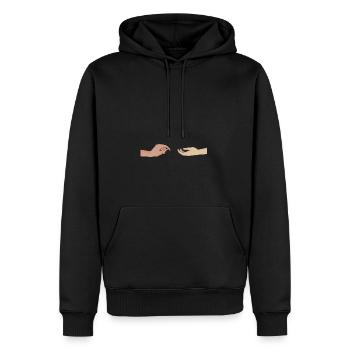Amour non atteint - Sweat à capuche Premium bio Homme - noir - Devant - Nico (187cm)