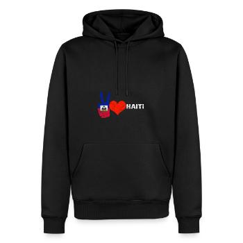 Haiti Haitianer Stolz Flagge Flaggentag I Geschenk - Männer Premium Bio Hoodie - Schwarz - Vorne - Nico (187cm)