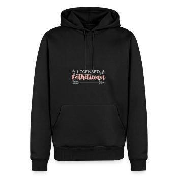 Zugelassene Kosmetikerin - Männer Premium Bio Hoodie - Schwarz - Vorne - Nico (187cm)