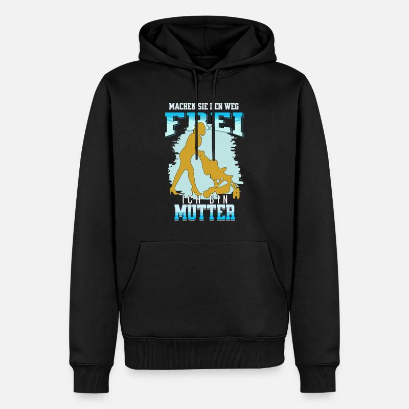 Mutter hat es Eilig - Männer Premium Bio Hoodie - Schwarz