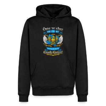 Niederösterreicher durch die Gnade Gottes - Männer Premium Bio Hoodie - Schwarz - Vorne - Nico (187cm)