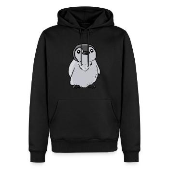 Pinguin Baby - Männer Premium Bio Hoodie - Schwarz - Vorne - Nico (187cm)