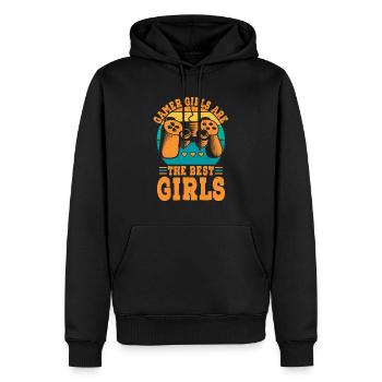 les filles gamer sont les meilleures filles - Sweat à capuche Premium bio Homme - noir - Devant - Nico (187cm)