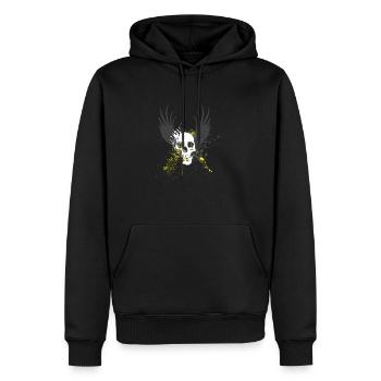 Dreamy skull - Men’s Premium Organic Hoodie - black - Front - Nico (187cm)