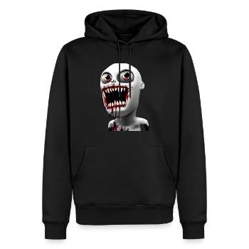 A Cute Cartoon Zombie No Coffee #3 - Männer Premium Bio Hoodie - Schwarz - Vorne - Nico (187cm)