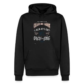 Déclaration amoureuse Amour Drôles Dictons Lecteurs Blague - Sweat à capuche Premium bio Homme - noir - Devant - Nico (187cm)
