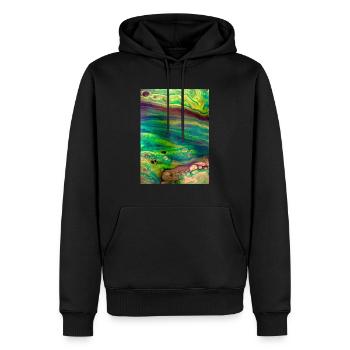 Planet Storm - Men’s Premium Organic Hoodie - black - Front - Nico (187cm)