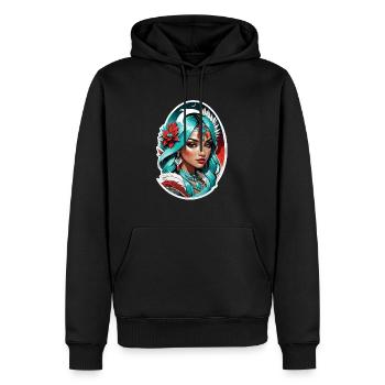 Indische Prinzessin - Aztek - Männer Premium Bio Hoodie - Schwarz - Vorne - Nico (187cm)
