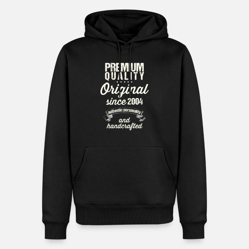 Année 2004 - Sweat à capuche Premium bio Homme - noir