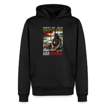 Are YOU in pain? - Men’s Premium Organic Hoodie - black - Front - Nico (187cm)