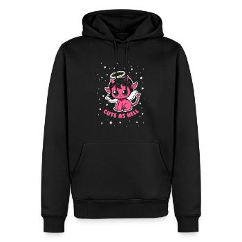 Cute as Hell - Men’s Premium Organic Hoodie - black - Front - Nico (187cm)