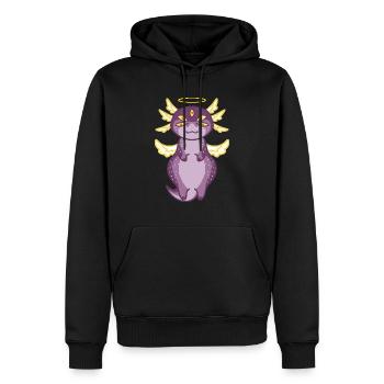 Angel Axolotl - Männer Premium Bio Hoodie - Schwarz - Vorne - Nico (187cm)