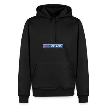 Iceland National Flag - Men’s Premium Organic Hoodie - black - Front - Nico (187cm)
