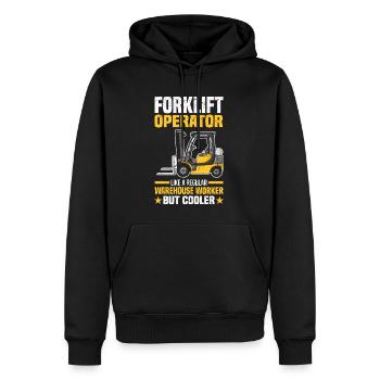 Dictons des conducteurs de chariots élévateurs | Cadeau chariot élévateur - Sweat à capuche Premium bio Homme - noir - Devant - Nico (187cm)