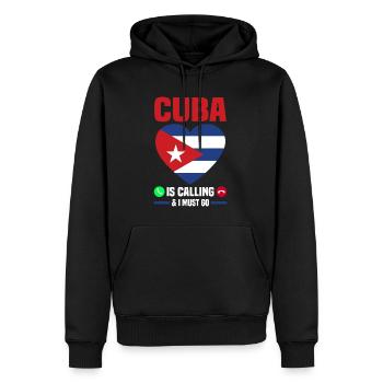 Kuba Flagge | Kubaner Kubanisch Karibik Geschenk - Männer Premium Bio Hoodie - Schwarz - Vorne - Nico (187cm)
