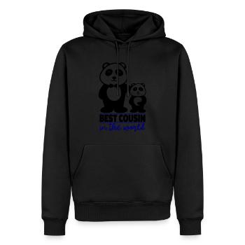Cousin le plus proche - Sweat à capuche Premium bio Homme - noir - Devant - Nico (187cm)