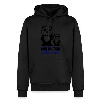 best brother - Men’s Premium Organic Hoodie - black - Front - Nico (187cm)