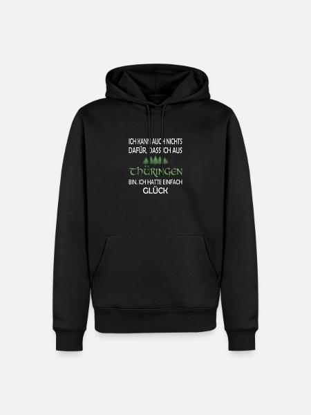 Thüringen - Männer Premium Bio Hoodie - Schwarz