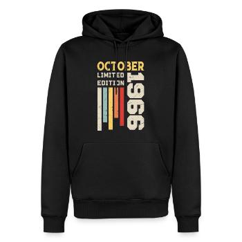 October 1966 - October 1966 Birthday Gift - Men’s Premium Organic Hoodie - black - Front - Nico (187cm)