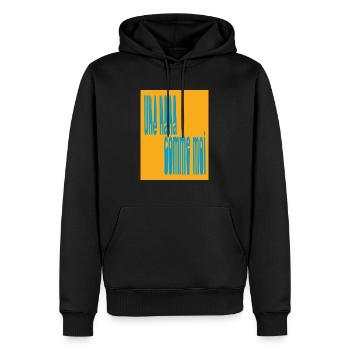 UNE NANA COMME MOI - Sweat à capuche Premium bio Homme - noir - Devant - Nico (187cm)