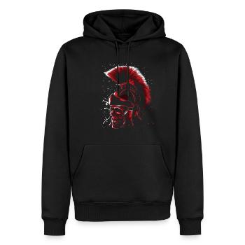 Crâne romain - Sweat à capuche Premium bio Homme - noir - Devant - Nico (187cm)