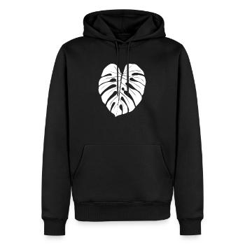 Monstera - Männer Premium Bio Hoodie - Schwarz - Vorne - Nico (187cm)