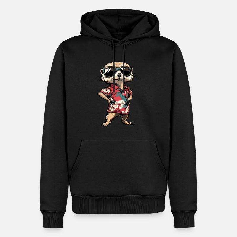 Suricate Drôle d’été - Sweat à capuche Premium bio Homme - noir