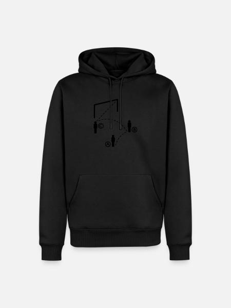 Fussball ABC - Männer Premium Bio Hoodie - Schwarz