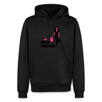 Queen Shopping Crown - Männer Premium Bio Hoodie - Schwarz - Vorne - Nico (187cm)