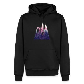 Forme de Woods - Sweat à capuche Premium bio Homme - noir - Devant - Nico (187cm)