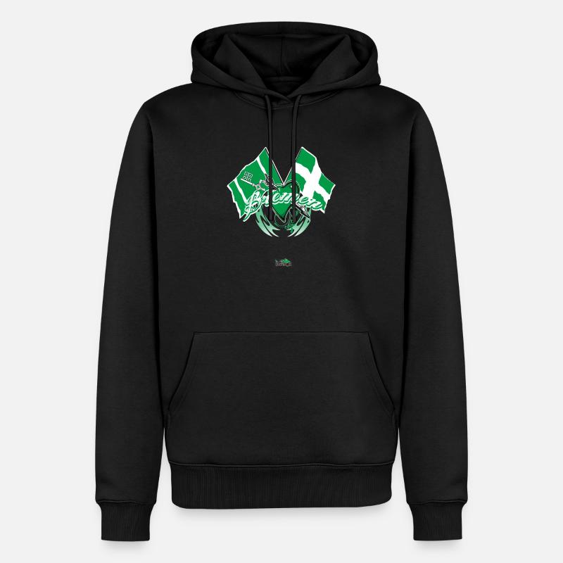 Brême - montrer le drapeau - Sweat à capuche Premium bio Homme - noir